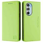 For Motorola Edge 30 Pro / Edge X30 RC01 Dual-Folded Magnetic Suction RFID Leather Phone Case(Grass Green) - 2