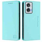 For Motorola Edge 50 Fusion RC01 Dual-Folded Magnetic Suction RFID Leather Phone Case(Mint Green) - 2