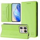 For Motorola Edge 50 Ultra / X50 Ultra RC01 Dual-Folded Magnetic Suction RFID Leather Phone Case(Grass Green) - 1