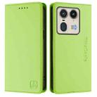 For Motorola Edge 50 Ultra / X50 Ultra RC01 Dual-Folded Magnetic Suction RFID Leather Phone Case(Grass Green) - 2