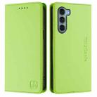 For Motorola Edge S30 / Moto G200 5G RC01 Dual-Folded Magnetic Suction RFID Leather Phone Case(Grass Green) - 2