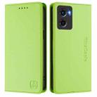 For Motorola Moto G05 RC01 Dual-Folded Magnetic Suction RFID Leather Phone Case(Grass Green) - 2