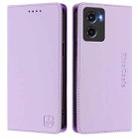 For Motorola Moto G05 RC01 Dual-Folded Magnetic Suction RFID Leather Phone Case(Light Purple) - 2