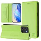 For Motorola Moto G15 RC01 Dual-Folded Magnetic Suction RFID Leather Phone Case(Grass Green) - 1