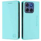 For Motorola Edge 5G 2025 / Edge 60 Fusion RC01 Dual-Folded Magnetic Suction RFID Leather Phone Case(Mint Green) - 2
