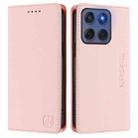 For Motorola Edge 5G 2025 / Edge 60 Fusion RC01 Dual-Folded Magnetic Suction RFID Leather Phone Case(Pink) - 2