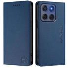 For Motorola Edge 5G 2025 / Edge 60 Fusion RC01 Dual-Folded Magnetic Suction RFID Leather Phone Case(Dark Blue) - 2