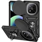 For Redmi Note 14 Pro+ 5G Global Sliding Camshield Holder Phone Case(Black) - 1