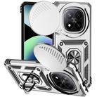 For Redmi Note 14 Pro+ 5G Global Sliding Camshield Holder Phone Case(Silver) - 1