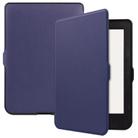 For KOBO Nia 6 inch Solid Color Horizontal Flip TPU + PU Leather Case, with Holder / Wake-up Function(Dark Blue) - 1