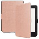 For KOBO Nia 6 inch Solid Color Horizontal Flip TPU + PU Leather Case, with Holder / Wake-up Function(Rose Gold) - 1