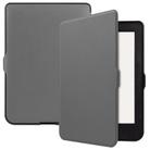 For KOBO Nia 6 inch Solid Color Horizontal Flip TPU + PU Leather Case, with Holder / Wake-up Function(Grey) - 1