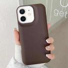 For iPhone 11 Leather Texture Phone Case(Coffee) - 1