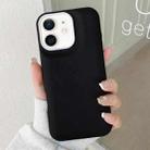 For iPhone 12 Leather Texture Phone Case(Black) - 1