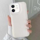 For iPhone 12 Leather Texture Phone Case(White) - 1