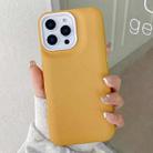 For iPhone 12 Pro Max Leather Texture Phone Case(Yellow) - 1