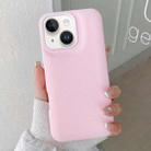 For iPhone 13 Leather Texture Phone Case(Pink) - 1