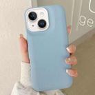 For iPhone 13 Leather Texture Phone Case(Sky Blue) - 1