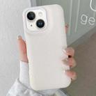 For iPhone 13 Leather Texture Phone Case(White) - 1