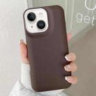 For iPhone 15 Leather Texture Phone Case(Coffee) - 1