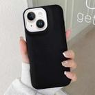 For iPhone 15 Leather Texture Phone Case(Black) - 1