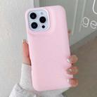 For iPhone 15 Pro Leather Texture Phone Case(Pink) - 1