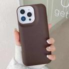 For iPhone 15 Pro Leather Texture Phone Case(Coffee) - 1