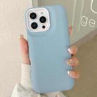 For iPhone 15 Pro Max Leather Texture Phone Case(Sky Blue) - 1