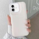 For iPhone 16 Plus Leather Texture Phone Case(White) - 1