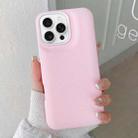 For iPhone 16 Pro Leather Texture Phone Case(Pink) - 1