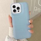 For iPhone 16 Pro Leather Texture Phone Case(Sky Blue) - 1