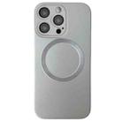 For iPhone 16 Pro Max Metallic Paint CD Texture MagSafe TPU Phone Case(Silver) - 1