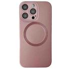 For iPhone 16 Pro Max Metallic Paint CD Texture MagSafe TPU Phone Case(Pink) - 1