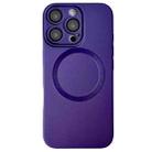 For iPhone 16 Pro Metallic Paint CD Texture MagSafe TPU Phone Case(Dark Purple) - 1