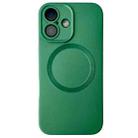 For iPhone 16 Plus Metallic Paint CD Texture MagSafe TPU Phone Case(Green) - 1