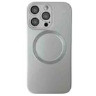 For iPhone 15 Pro Metallic Paint CD Texture MagSafe TPU Phone Case(Silver) - 1