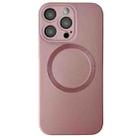 For iPhone 15 Pro Metallic Paint CD Texture MagSafe TPU Phone Case(Pink) - 1