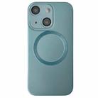 For iPhone 15 Metallic Paint CD Texture MagSafe TPU Phone Case(Sierra Blue) - 1