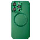 For iPhone 14 Pro Max Metallic Paint CD Texture MagSafe TPU Phone Case(Green) - 1