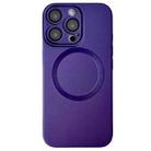 For iPhone 14 Pro Max Metallic Paint CD Texture MagSafe TPU Phone Case(Dark Purple) - 1