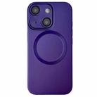 For iPhone 13 Metallic Paint CD Texture MagSafe TPU Phone Case(Dark Purple) - 1