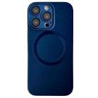 For iPhone 12 Pro Max Metallic Paint CD Texture MagSafe TPU Phone Case(Dark Blue) - 1