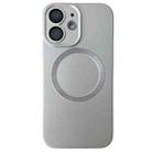 For iPhone 12 Metallic Paint CD Texture MagSafe TPU Phone Case(Silver) - 1