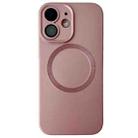 For iPhone 12 Metallic Paint CD Texture MagSafe TPU Phone Case(Pink) - 1