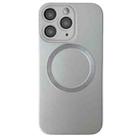 For iPhone 11 Pro Max Metallic Paint CD Texture MagSafe TPU Phone Case(Silver) - 1