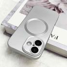 For iPhone 11 Metallic Paint CD Texture MagSafe TPU Phone Case(Silver) - 2