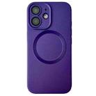 For iPhone 11 Metallic Paint CD Texture MagSafe TPU Phone Case(Dark Purple) - 1