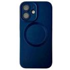 For iPhone 11 Metallic Paint CD Texture MagSafe TPU Phone Case(Dark Blue) - 1