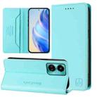 For Tecno Camon 19 / 19 Pro 5G RC01 Dual-Folded Magnetic Suction RFID Leather Phone Case(Mint Green) - 1