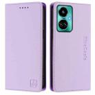 For Tecno Camon 19 / 19 Pro 5G RC01 Dual-Folded Magnetic Suction RFID Leather Phone Case(Light Purple) - 2